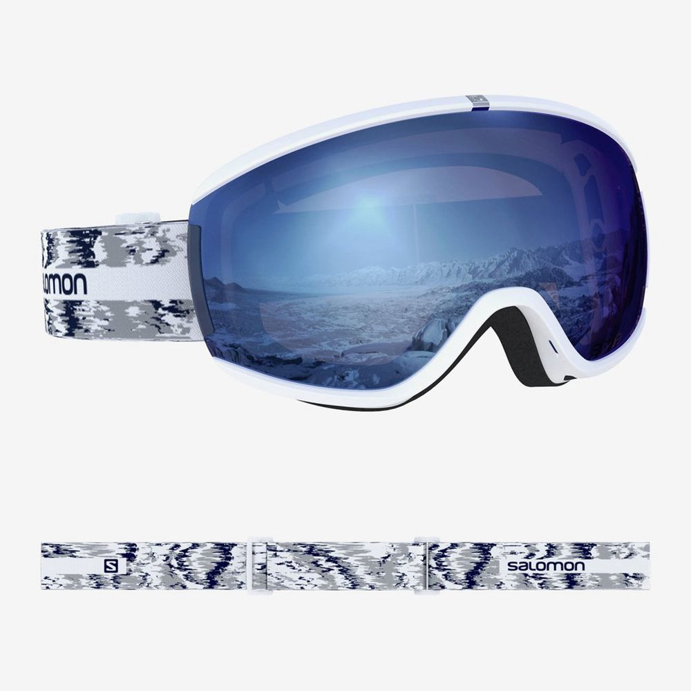 Lunettes De Protection Salomon Femme Blanche - Salomon IVY WHITE GLITCH - France (0726-JPYCW)